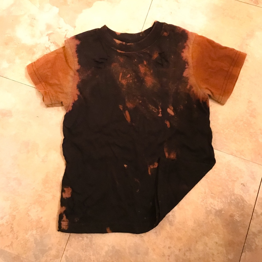 Kids Bleached/Distressed Tee (Black)